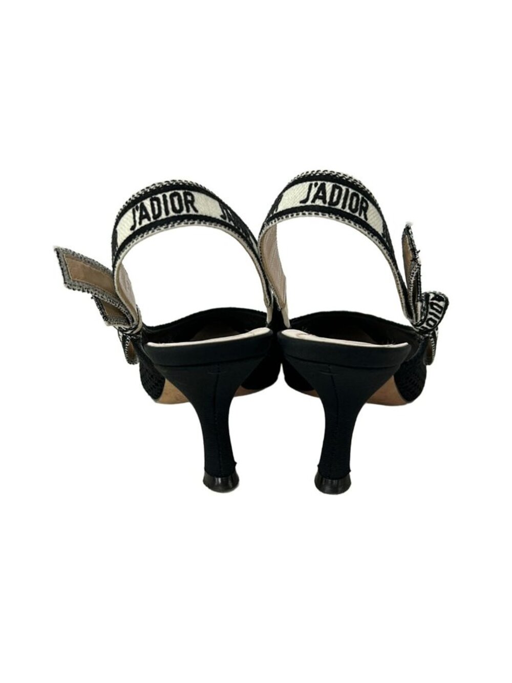 Dior Sandals 37 D Black Ivory Ribbon J'adior - Picture 3 of 7